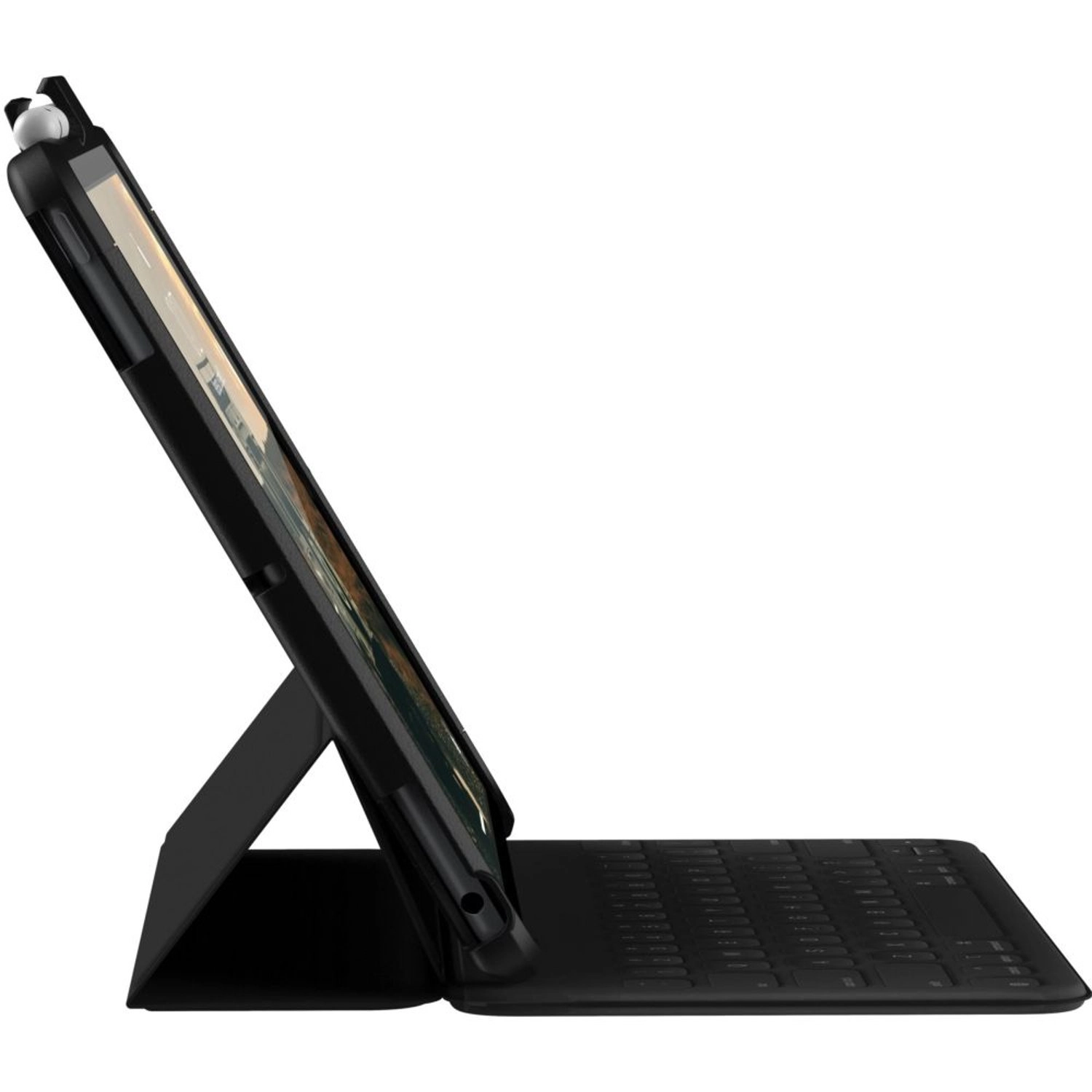 Smart Cover Compatible Case with Apple Pencil Holder for iPad 10.2-inch (2019)