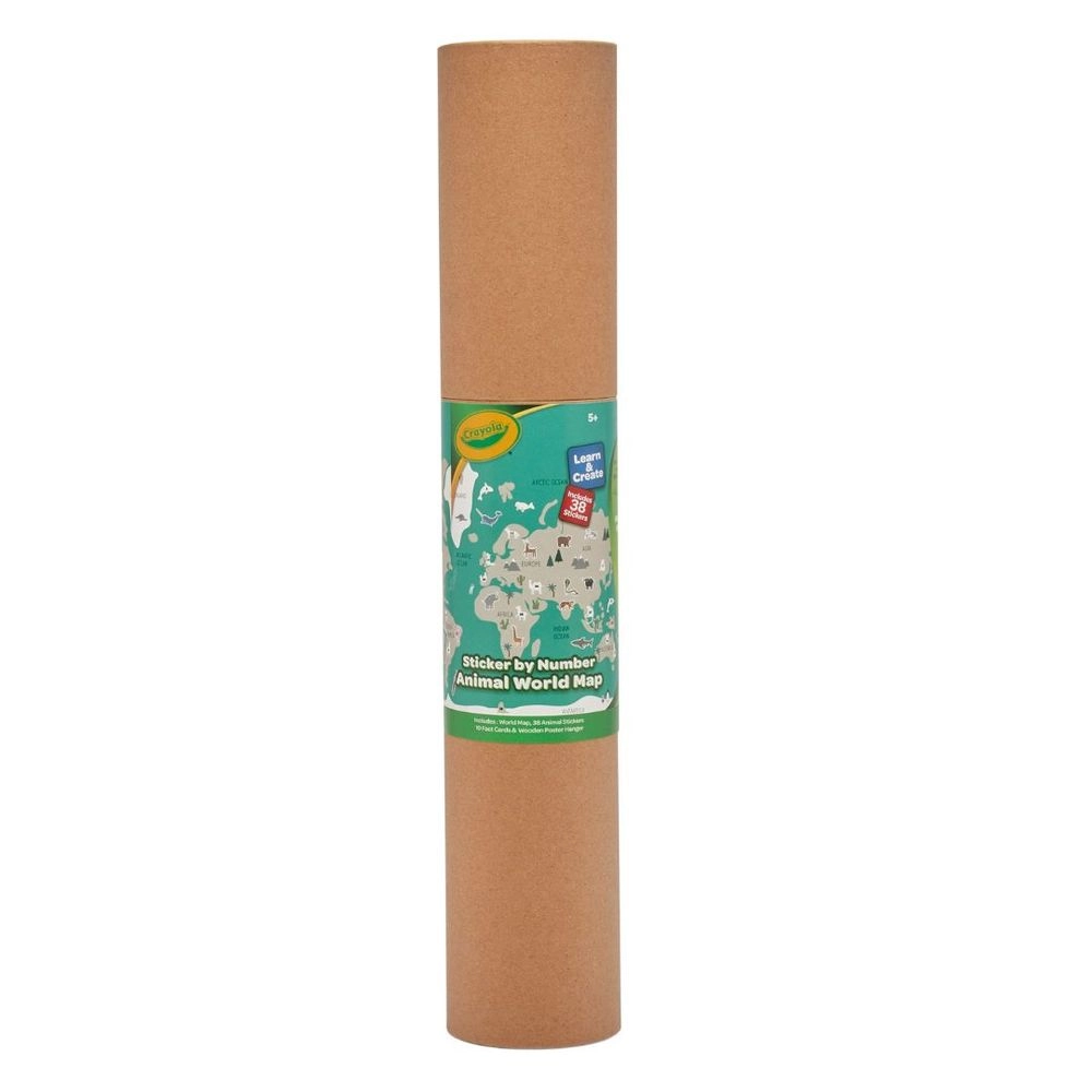 Animal World Map Sticker Book