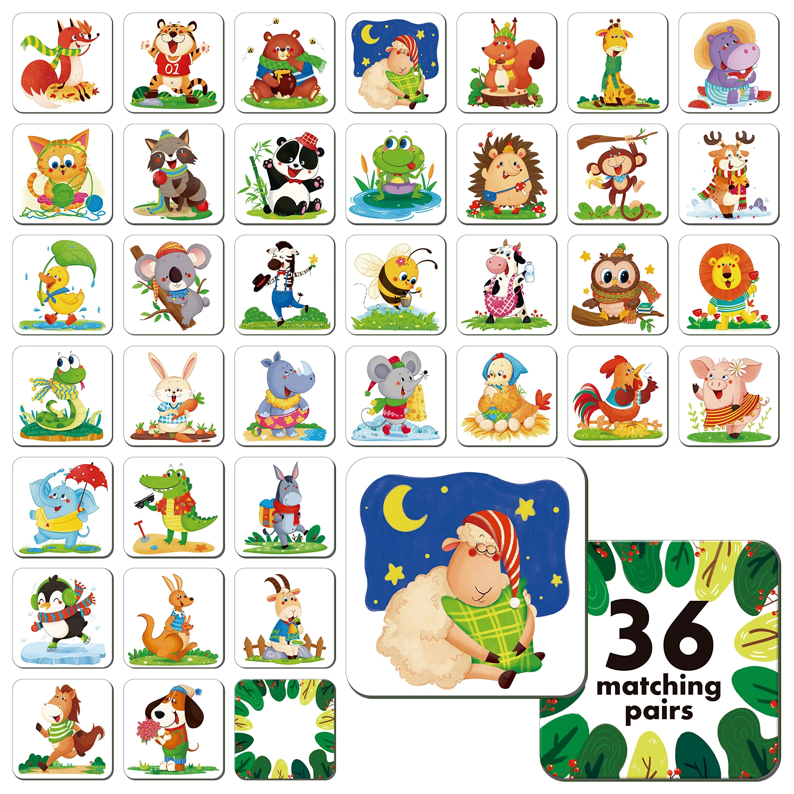 Memory Matching Game - 36 months - 6 years 72 pieces