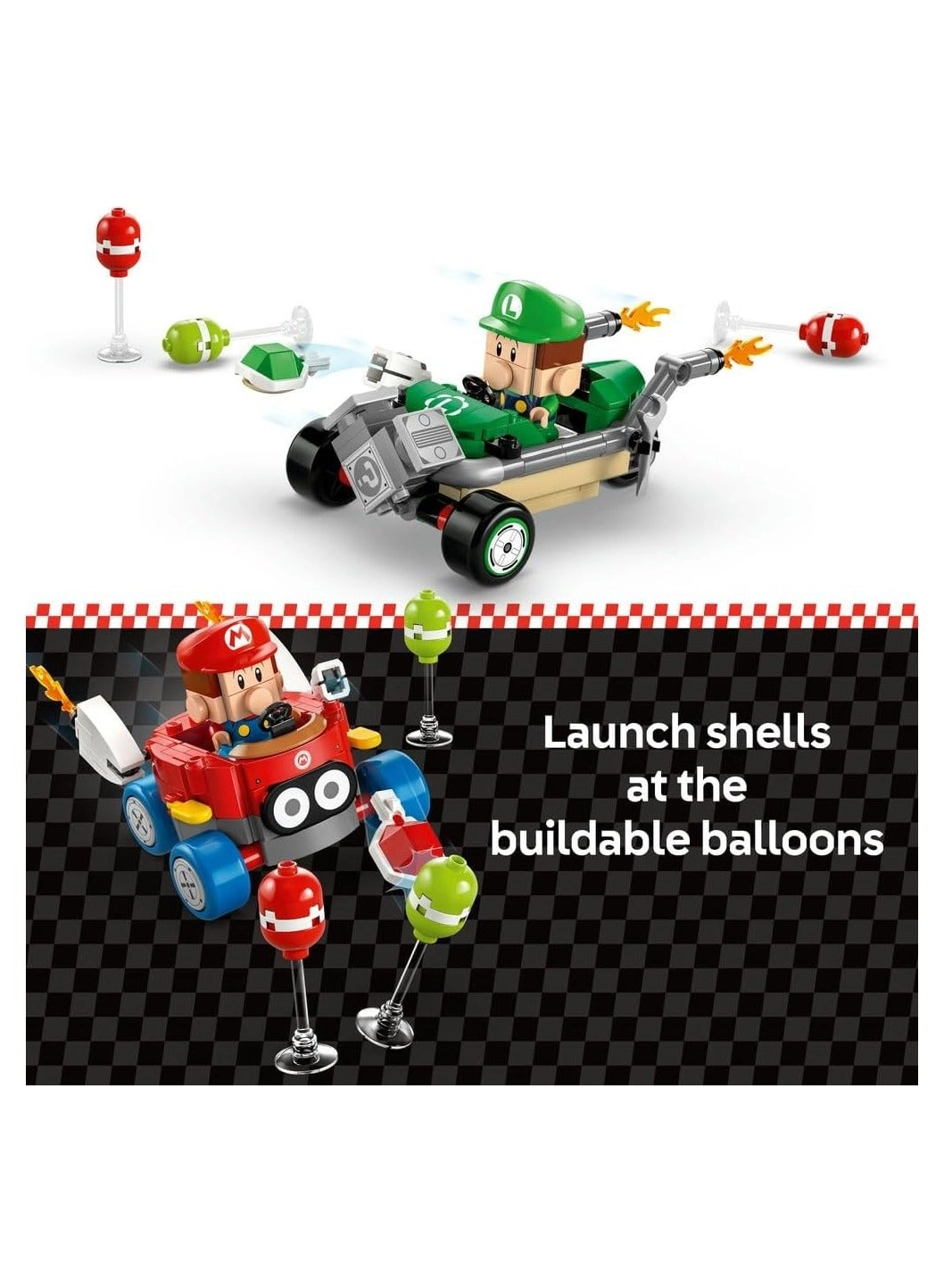 Super Mario Mario Kart Baby Mario vs. Baby Luigi (72034)