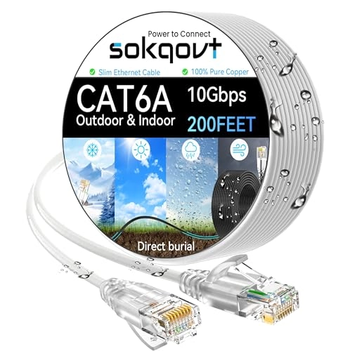 Sokqovt Cat6a Ethernet Cable - 200ft