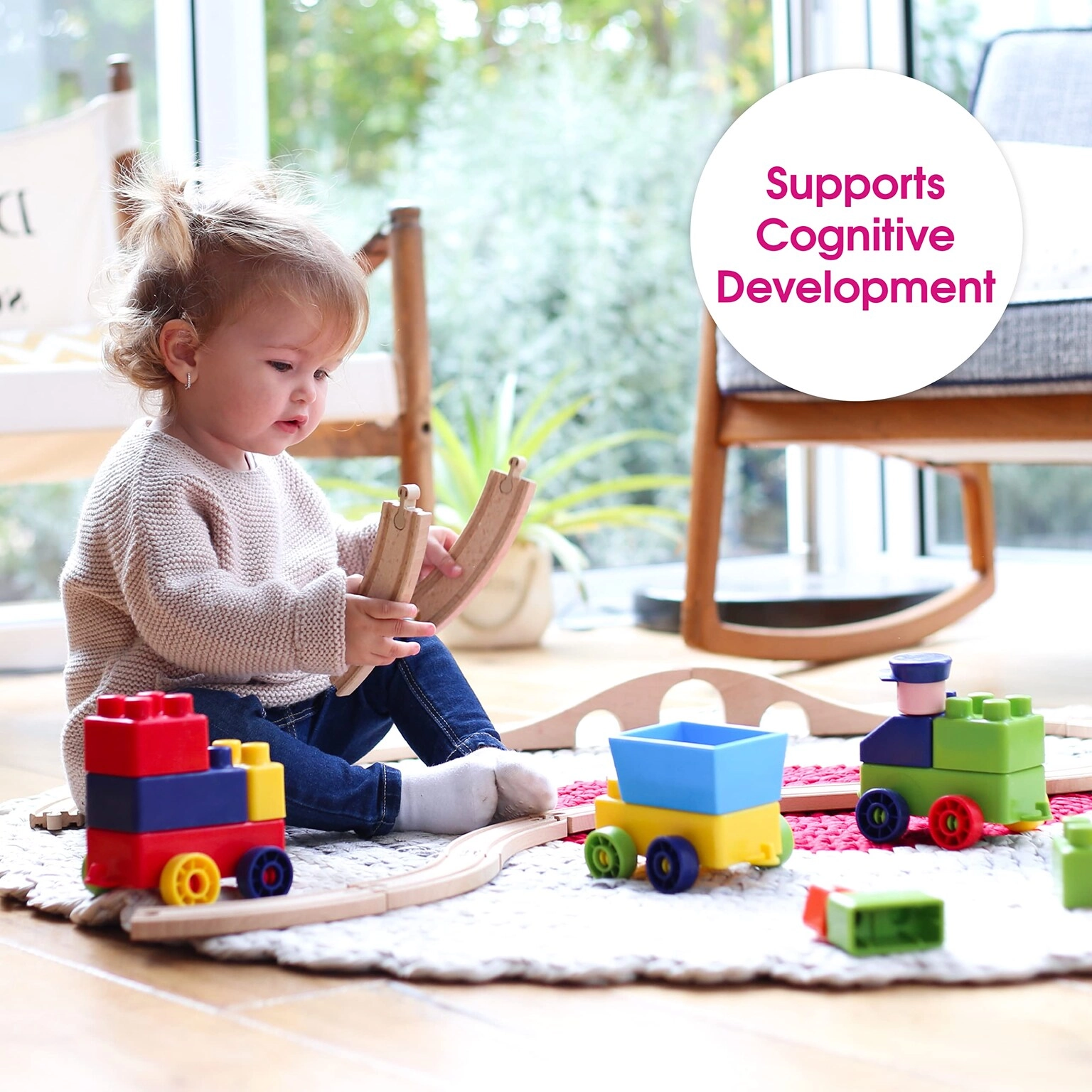 TrainThemed Soft Baby Blocks - 30 pcs