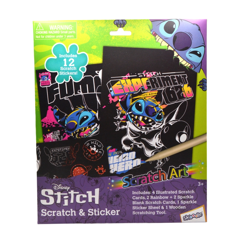 Stitch Scratch Scribble - 3+ years 12 pcs