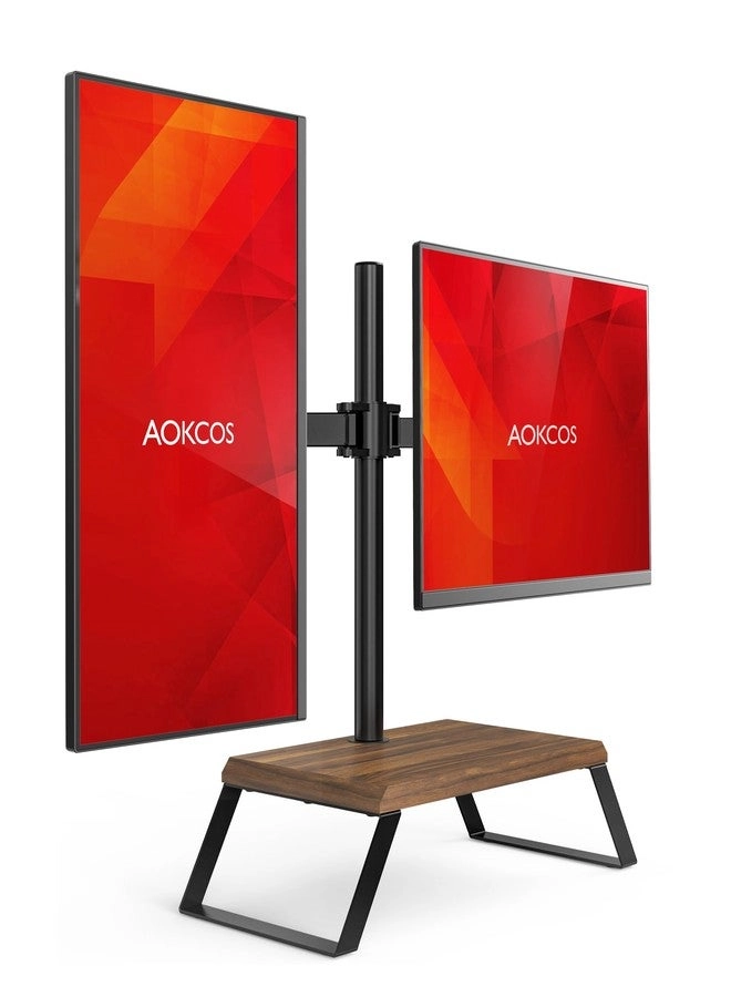 AOKCOS Dual Monitor Stand - 2 12-27 Inch VESA 75x75 100x100 mm
