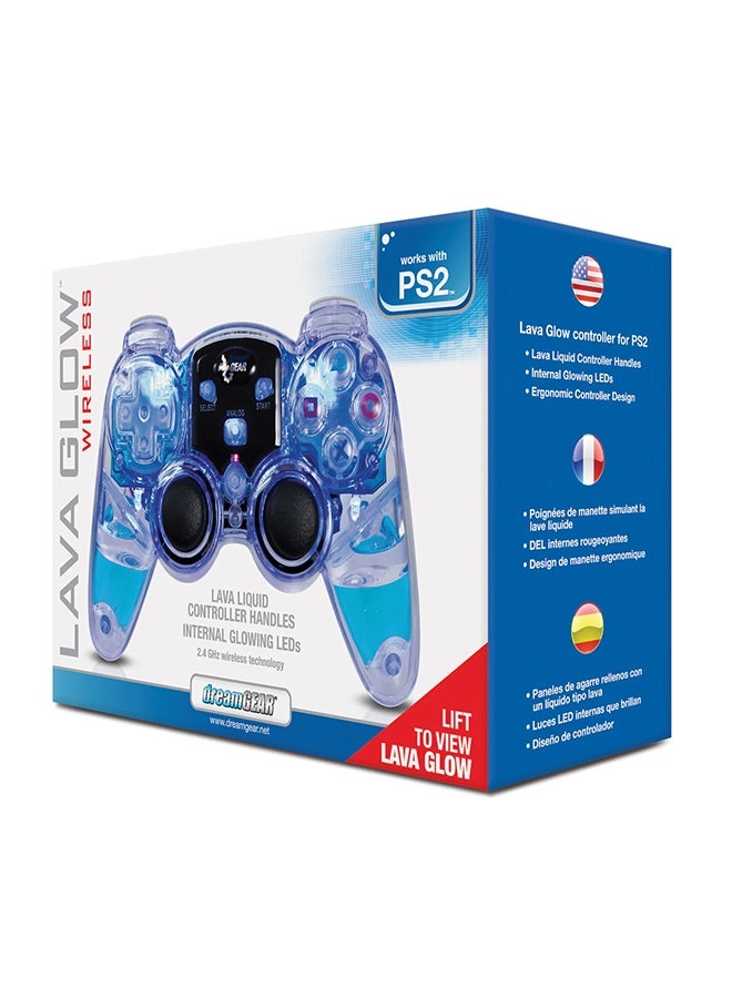 Lava Glow Wireless Controller - Blue PlayStation 2 (PS2)
