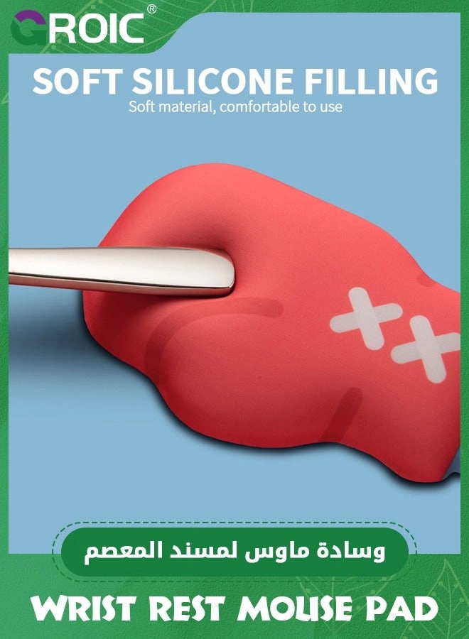 Mouse Pad - Red + Keyboard Wrist Rest