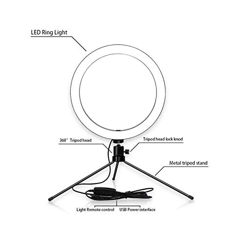 Ring Light LED - 6" Tripod 3 Light Modes