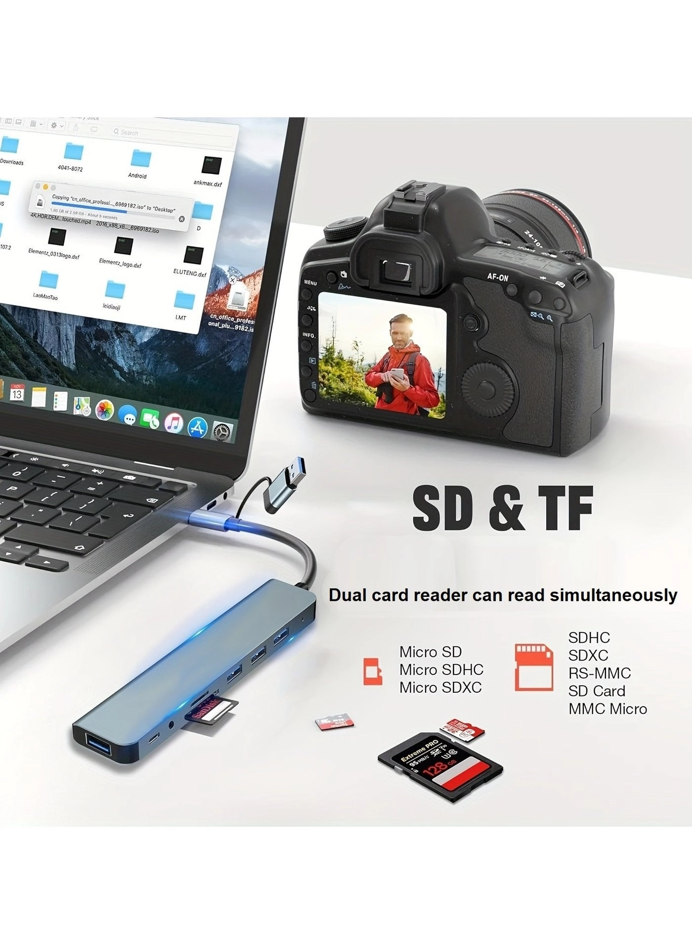 8-in-1 docking station - Type-C and USB MacBook Huawei MateBook Lenovo ThinkPad iPad Pro