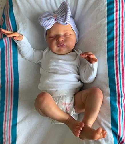 Reborn Baby Doll - 50cm 3D-Paint Silicone Asleep Ages 3+