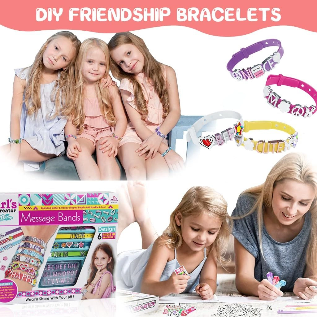 DIY Charm Watch Band And Letter Bracelet Kit - 6+ Multi Colour