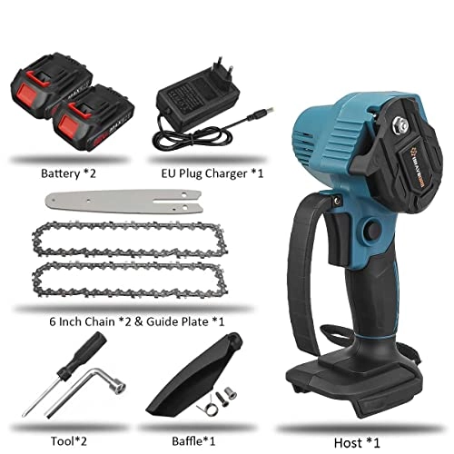 Mini Chainsaw - 6 Inch Cordless 2 Batteries