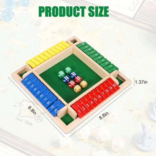 Shut The Box - Wooden Dice Game