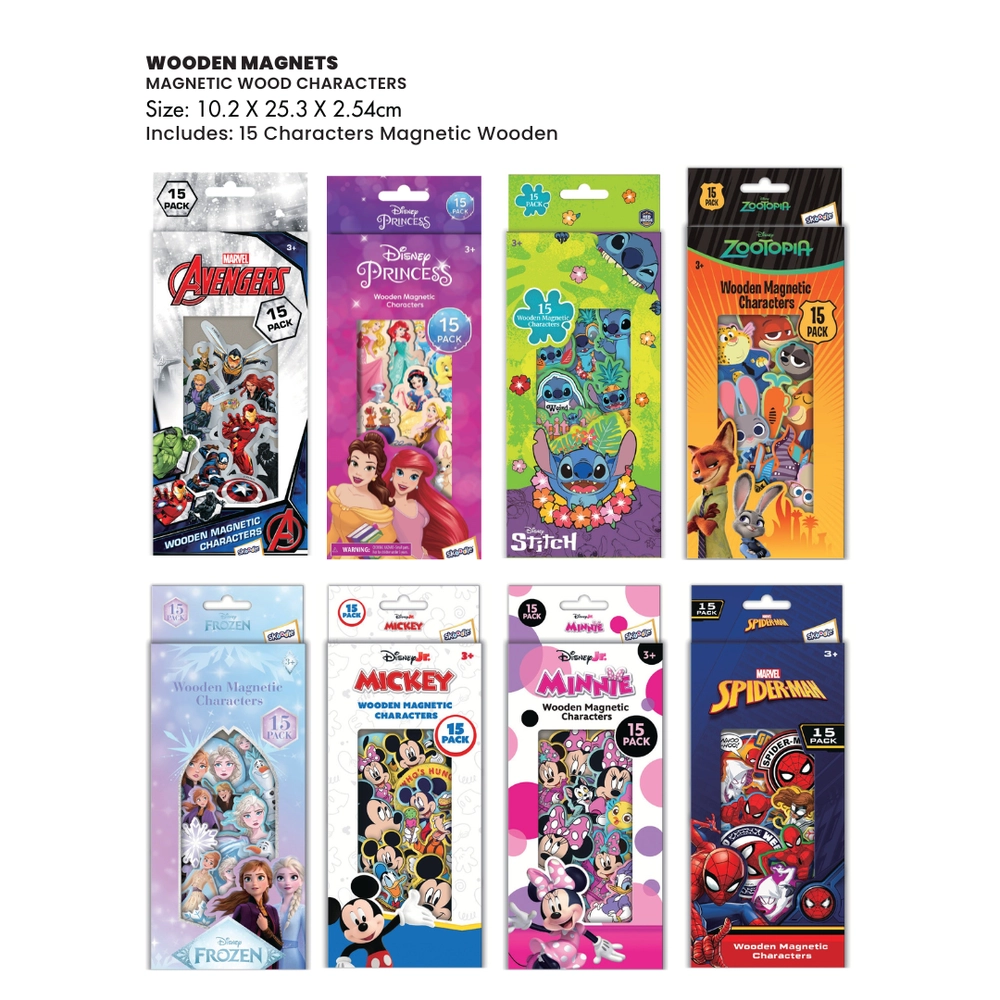 Princess Wooden Magenetic Characters Set (40761363-100012) 15 pcs