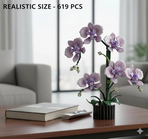 Orchid Flowers Building Kit - Orchid 619pcs Botanical Collection