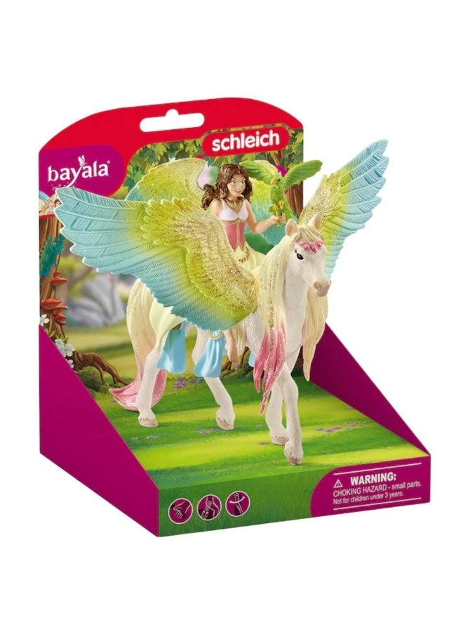 schleich Bayala Fairy - Surah + Glitter Pegasus + Green Parrot (4059433573786) 3 pcs