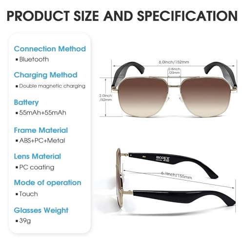 QT-35 - Bluetooth 5.4 140 Languages Black Frame Grey Lens