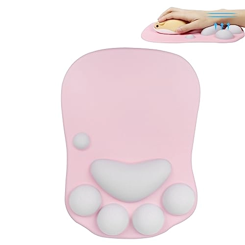 Cat Paw Mouse Pad - Wrist Support Gel Non Slip Rubber Base