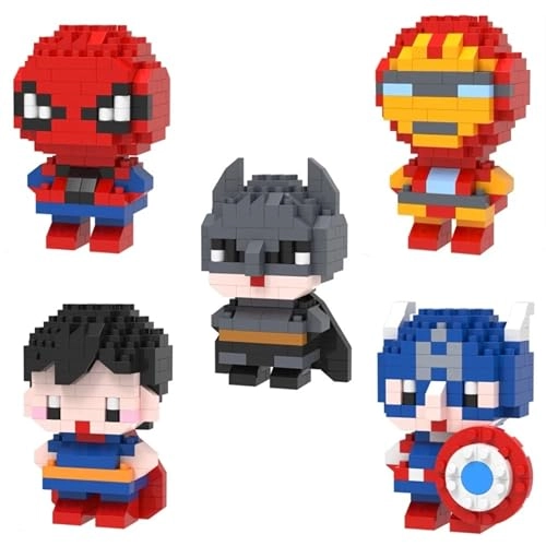 Superhero Mini Building Block Figures - Spider-Man Iron Man Batman Captain America Superman 150 pcs