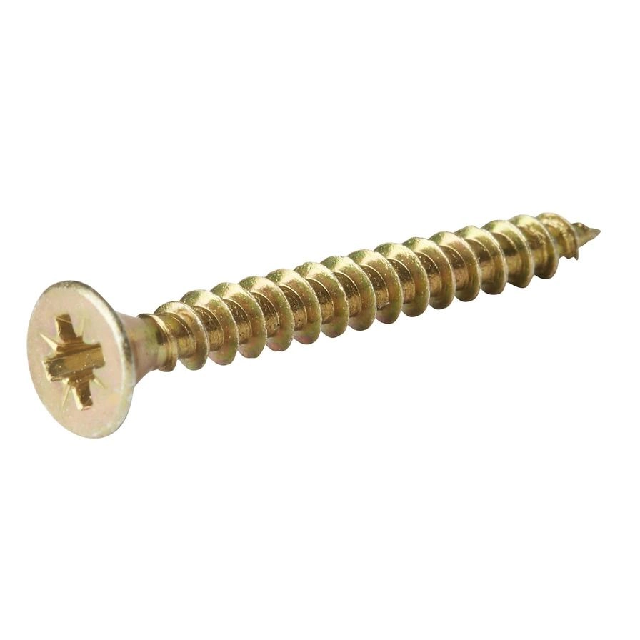 Diall Zinc-Plated Carbon Steel Wood Screw - 4 x 60 mm