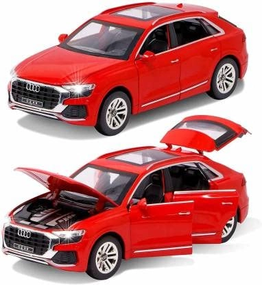 variya enterprise Audi Q8 - 1:24 Metal Pull Back Openable Door Sound Light