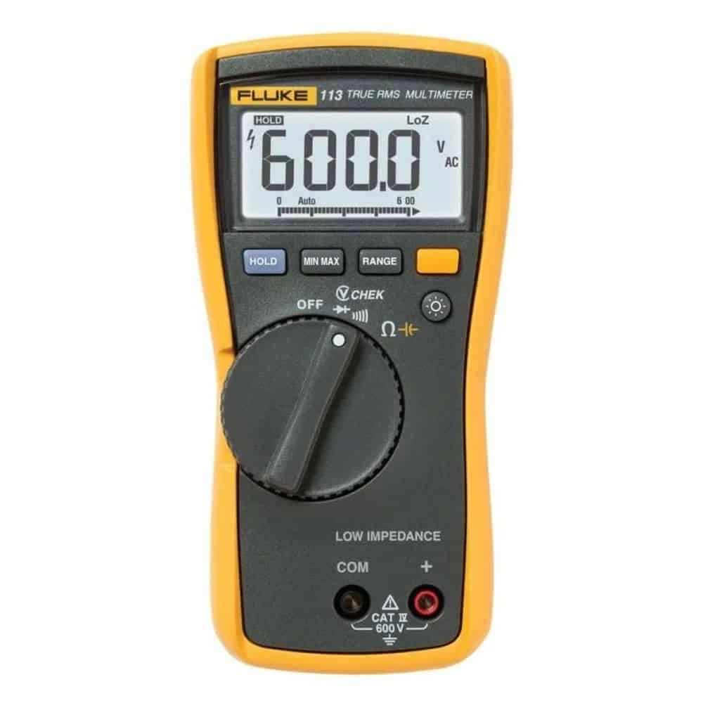 Fluke 113 - True RMS Vchek CAT III 600V 20A