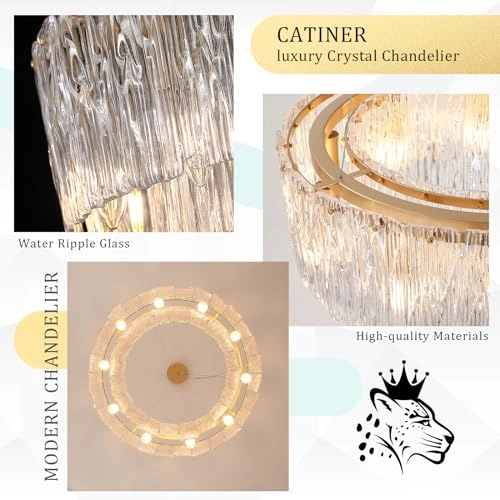 Crystal Glass Round Chandelier