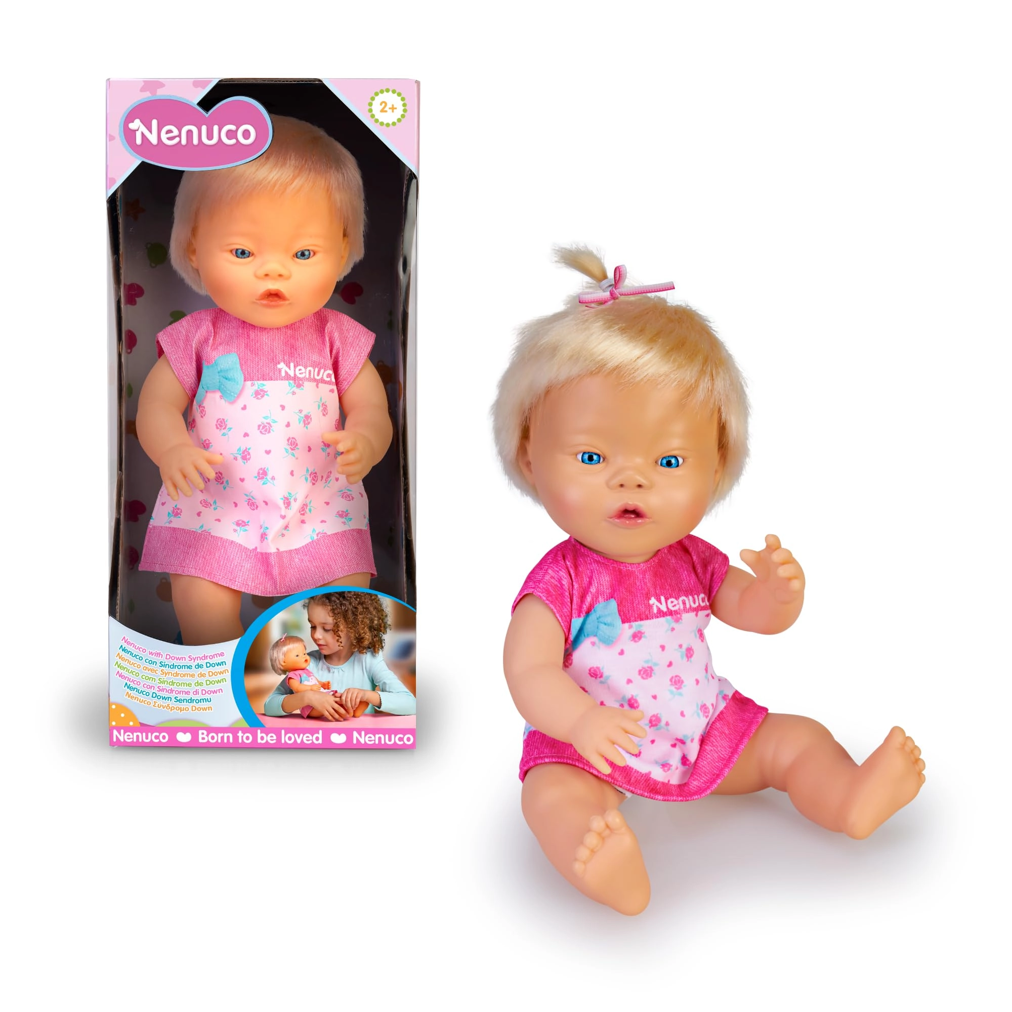 Famosa Down-Syndrom - 35 cm Hard Body Blonde Ages 1+