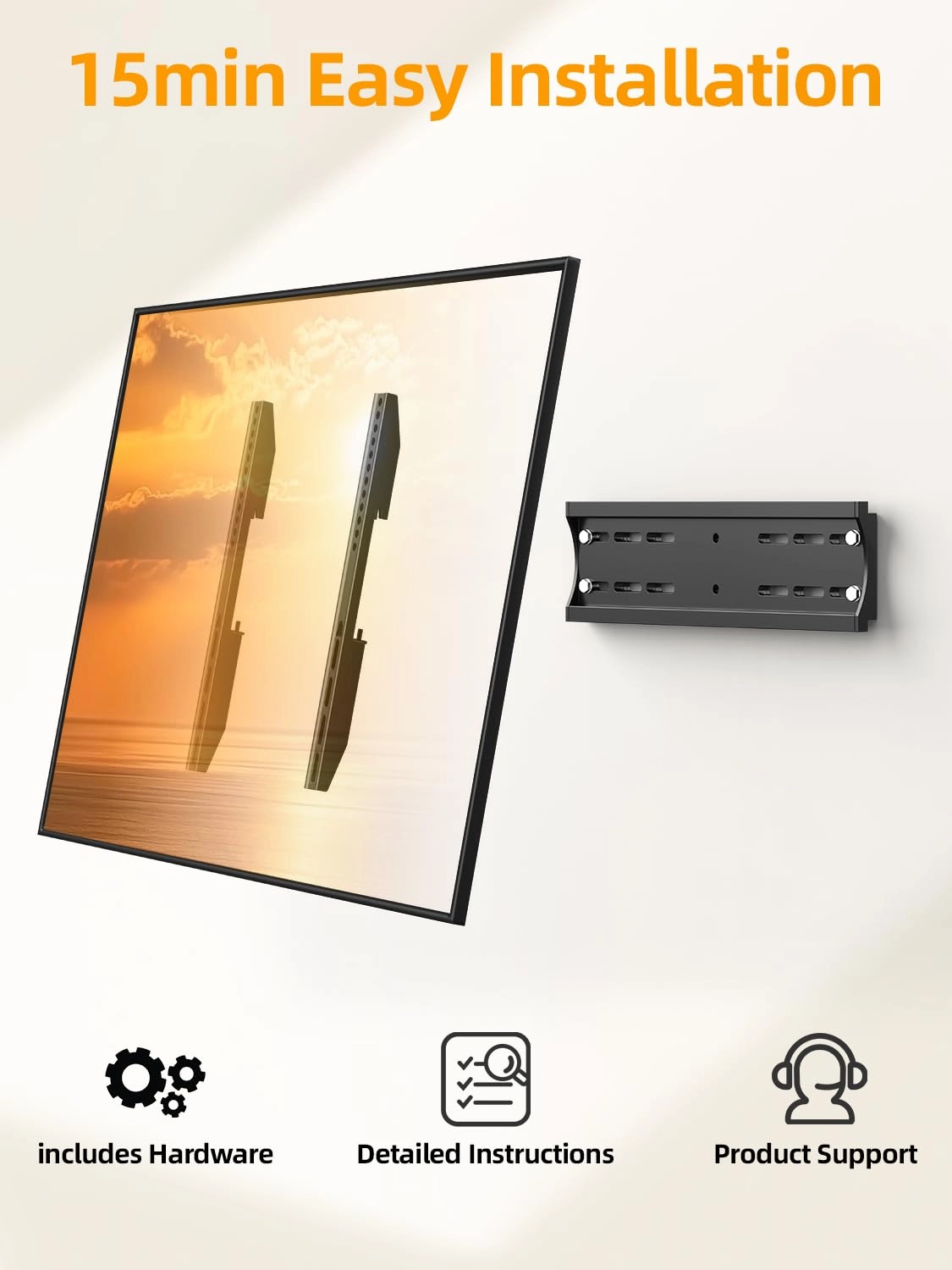 Fixed Low Profile TV Wall Mount - up to 99Lbs 24-65 inch