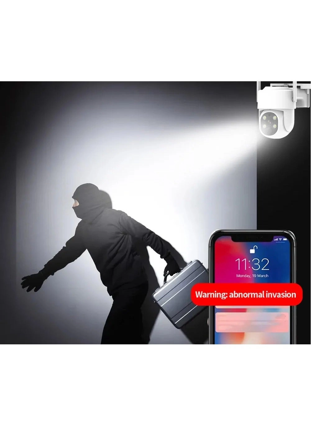 Solar Outdoor Security Camera 1080P