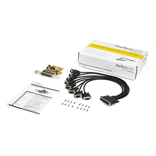 8-Port PCI Express RS232 Serial Adapter Card - DB62 to 8x DB9 15kV ESD