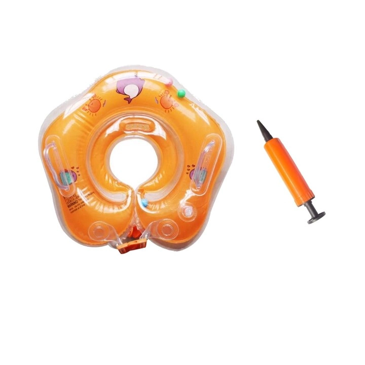 Pikkaboo Iswimsafe Infant Neck Floater - Orange Inflator