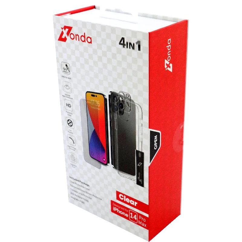 Clear Case - Clear for iPhone 14 + Privacy Tempered Glass for iPhone 14 + Camera Lens for iPhone 14 + Anti-bacteria Spray