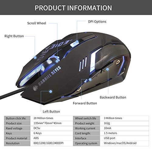 Wired Gaming Mouse - USB