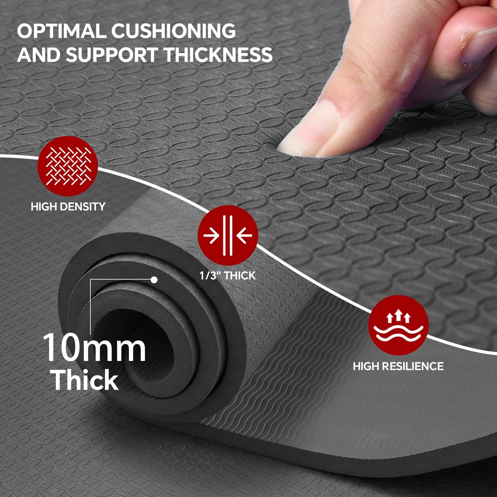 Extra Large Yoga Mat - Thermoplastic Elastomers 6mm