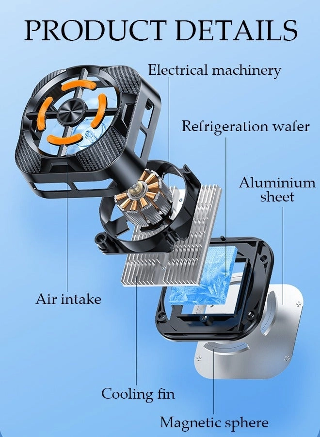 Magnetic Cooling Chip - Phone Fan RGB Lights