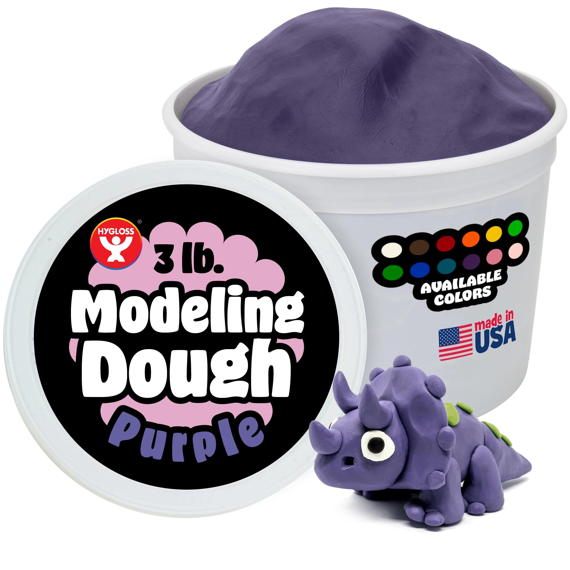 Hygloss Unscented Dazzlin’ Modeling Play Dough - 3 years+