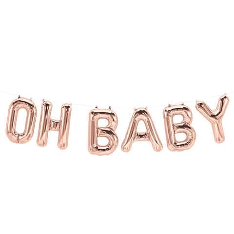 Oh Baby Foil Balloon - 7-Pieces Baby Shower