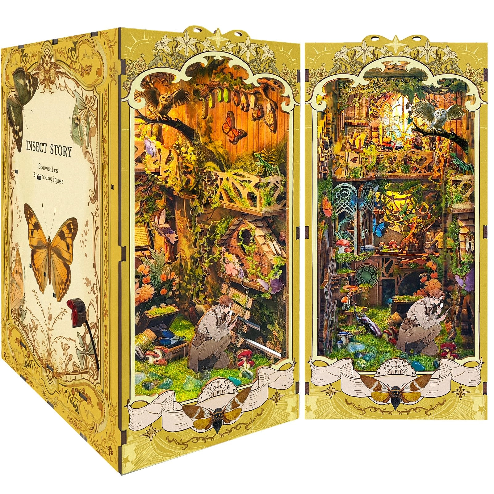 Ulikey Book Nook Kit - Journal of Insects 1:1 or life-size