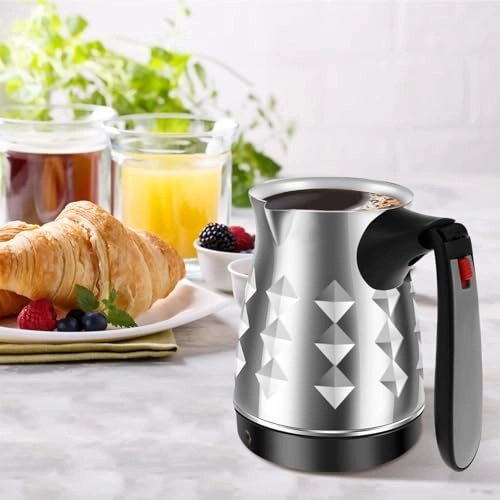 Electric Turkish Coffee Maker - 500ml Portable Even Heating