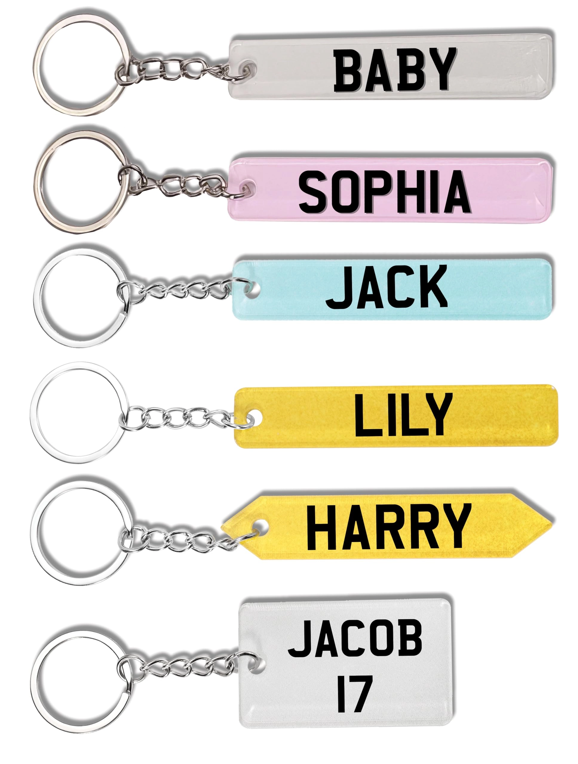 Number Plate Keyring - Number