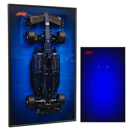 Display Frame - Wall Mount Compatible with Lego Technic 42206 Blue