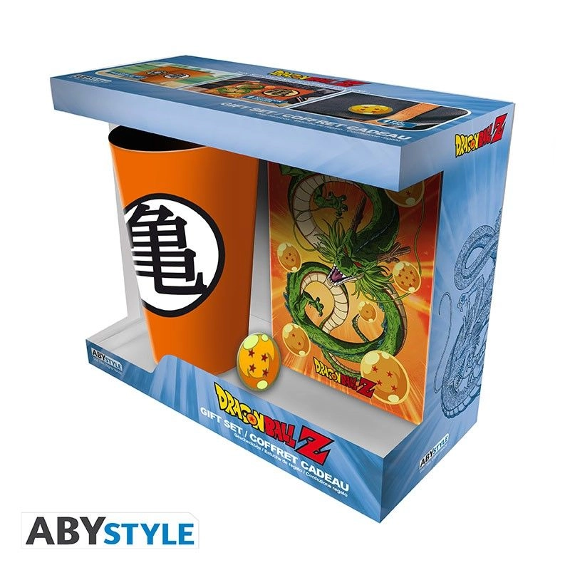 ABYstyle Dragon Ball Glass - 400 ml + Pin - metal + Pocket Notebook - 160 pages A6
