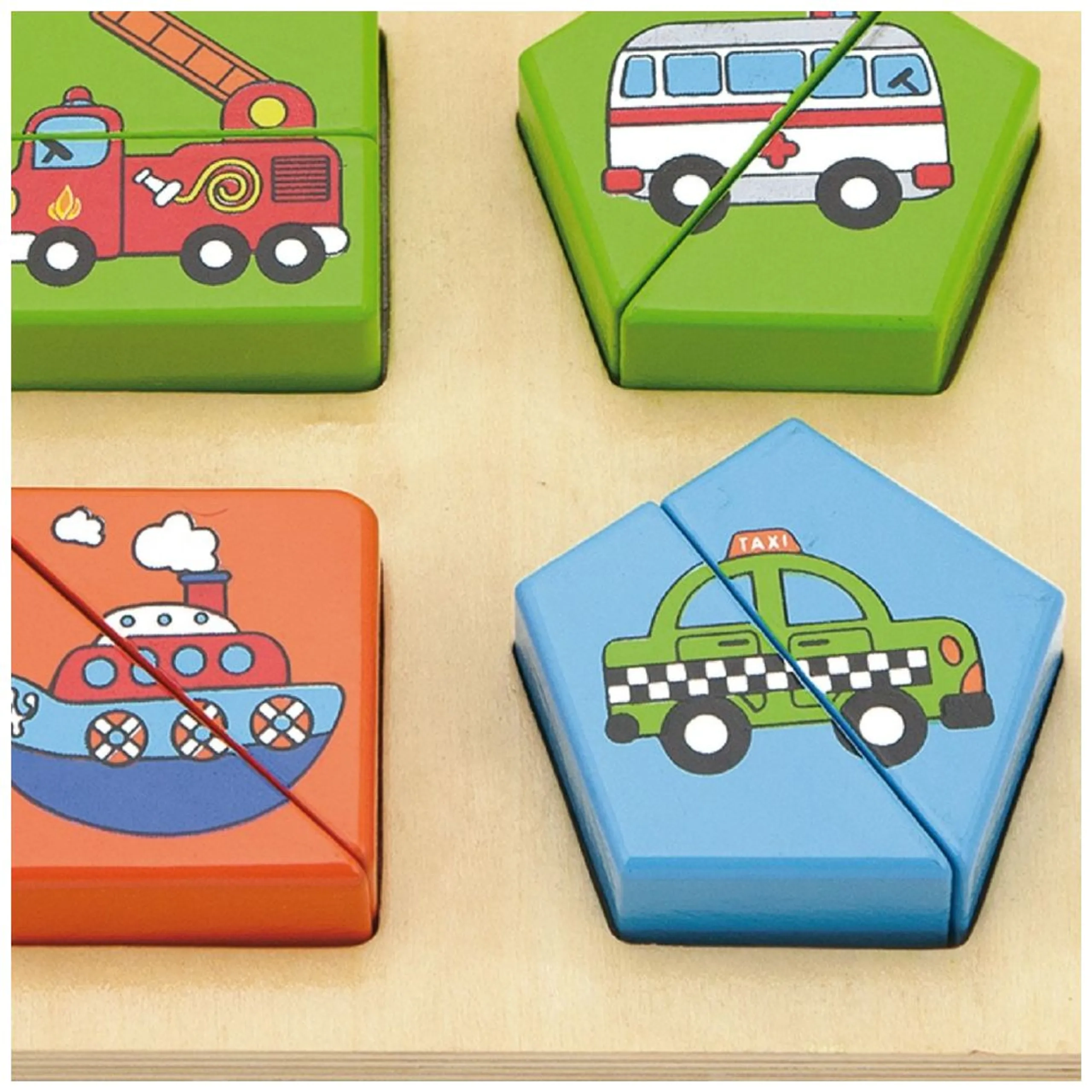 Vehicles Shape Block Puzzle - 18 pcs