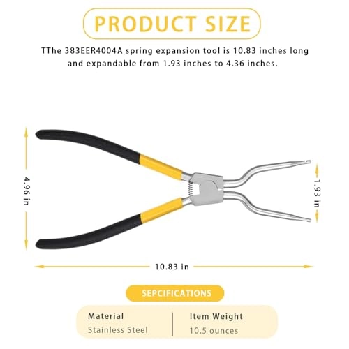 383EER4001A Washing Machine Spring Removal Pliers Tool - Compatible with LG Electronics part number 383EER4001A, also works on Samsung TJTSE-1, 1268535, AH3569695, EA3569695, PS3569695