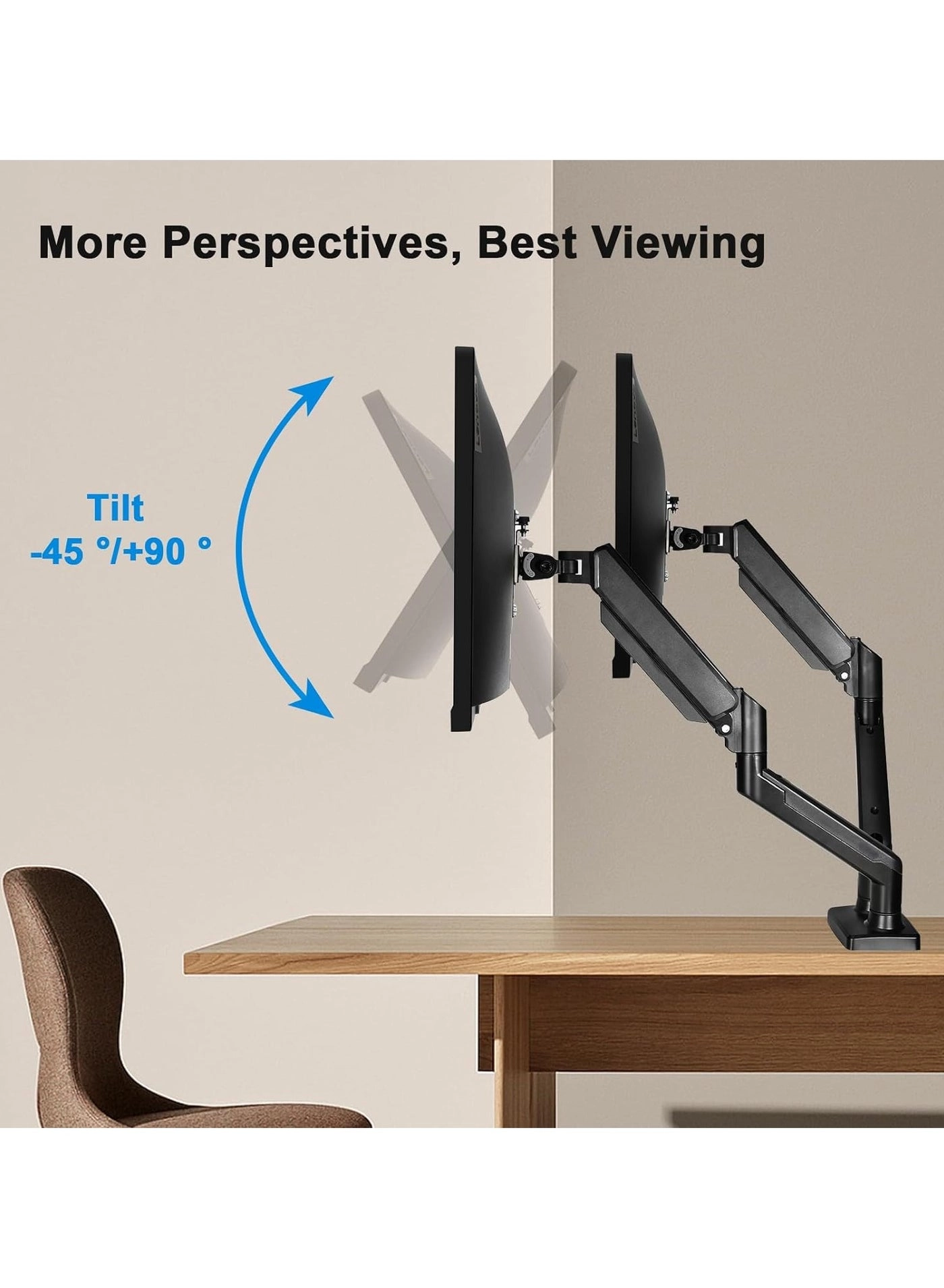 Dual Monitor Arm - Dual Arm 32 in 75x75/100x100mm