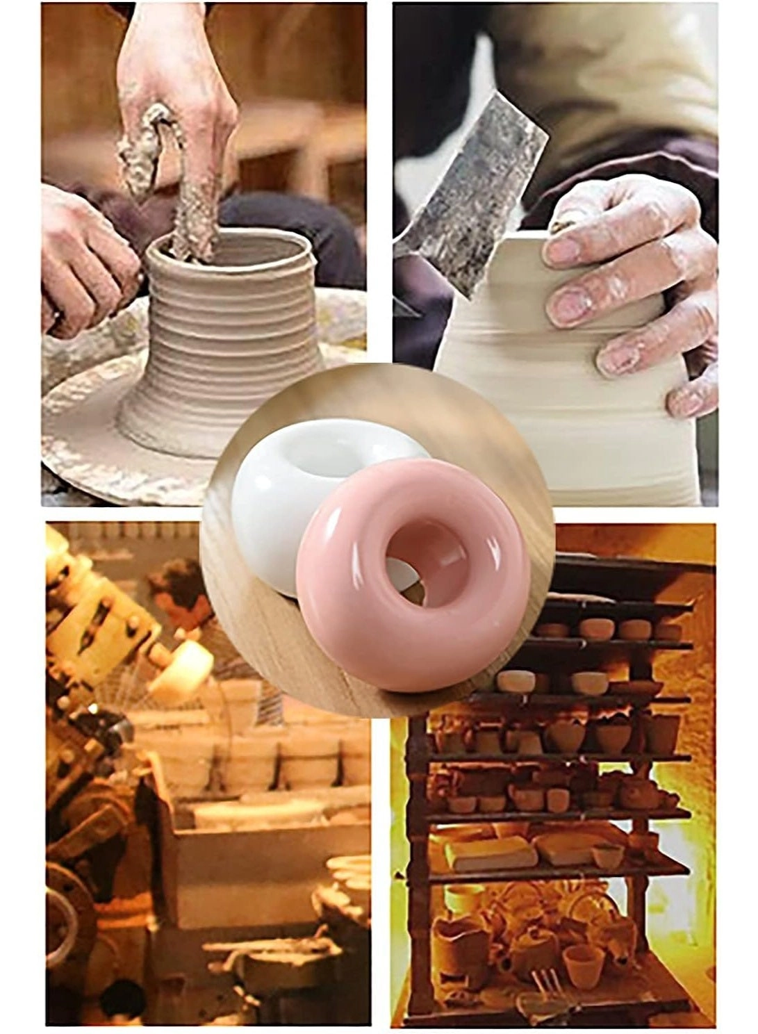 Ceramic Toothbrush Holder - 2-piece White+Black