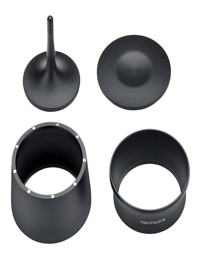 2-in-1 Magnetic Dosing Cup - 51mm Matte Black Anodized Aluminum