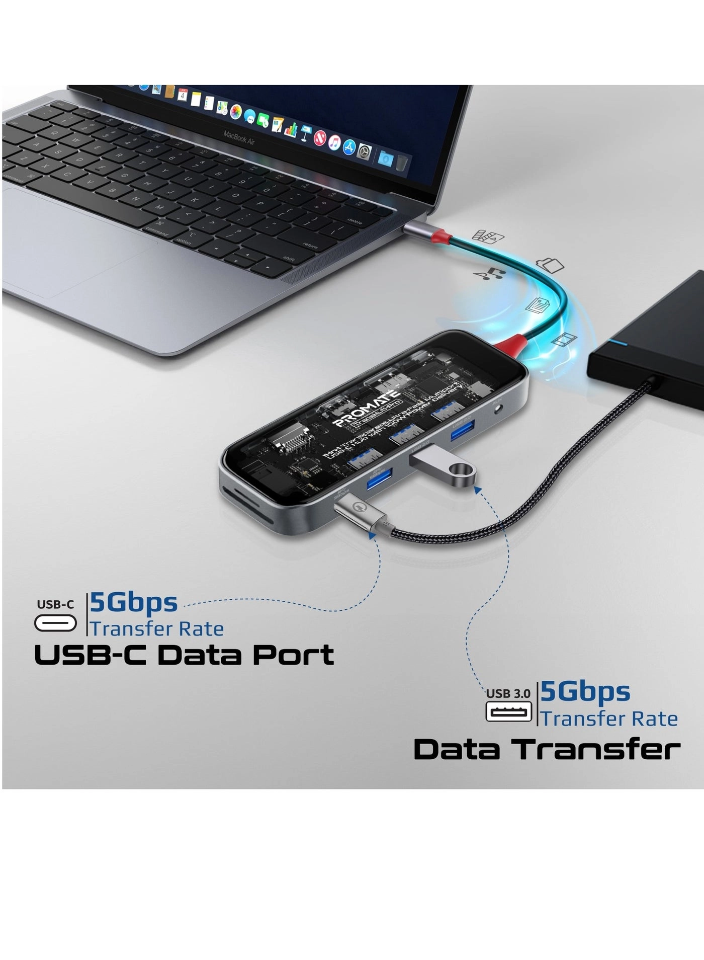 TransHub-Pro - 11-in-1 100W 1000Mbps