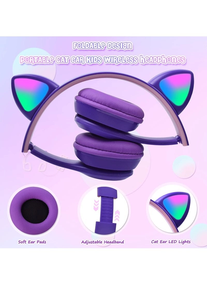 Cat Ear LED Wireless Headphone