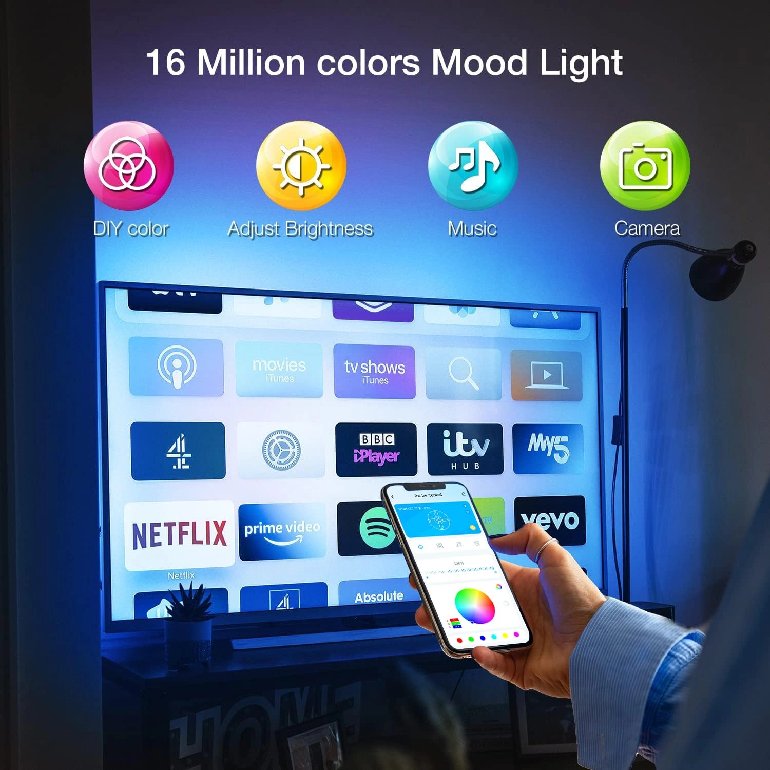LED Lights for TV - 15ft